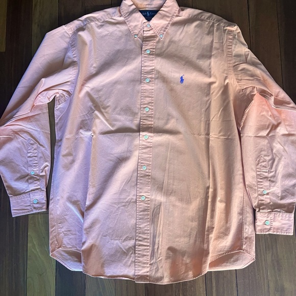 Ralph Lauren "Blake" Orange Heavy Weight Long Sleeve Button Down Sz M- ex cond - Picture 6 of 9